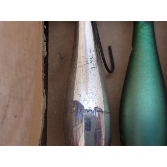 MCM Teardrop Glass Ornaments Set of 5 Multicolor Original Box Trim a Tree Retro - Picture 3 of 14